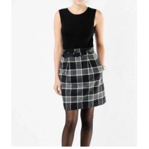 Theory Loraine Plaid‎ Sleeveless Dress Size 4